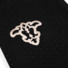 Solid black Shawl for Women with Ador Symbol