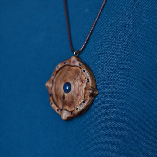 Hand-Carved Wooden Necklace – Espar Abstract Artisan Design