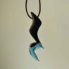 Hand-Carved Wood & Resin Pendant - Sokoot Zen Minimalist Design