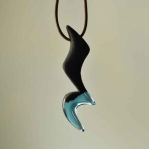 Hand-Carved Wood & Resin Pendant – Sokoot Zen Minimalist Design