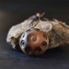 Hand-Carved Wooden Necklace - Hang Drum Musician Design