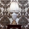 Handcrafted Classic Ceramic Vase Table Lamp with Fabric Shade