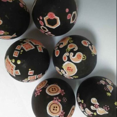 Persian Decorative Pottery Egg - Paisley