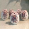 Decorative Hand Painted Pottery Egg - Rabbit