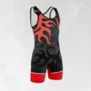 Men's Sleeveless Wrestling Singlet Model Fire