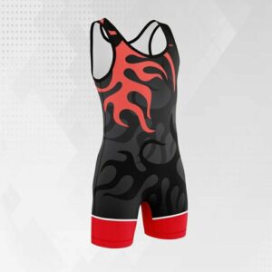 Men’s Sleeveless Wrestling Singlet Model Fire