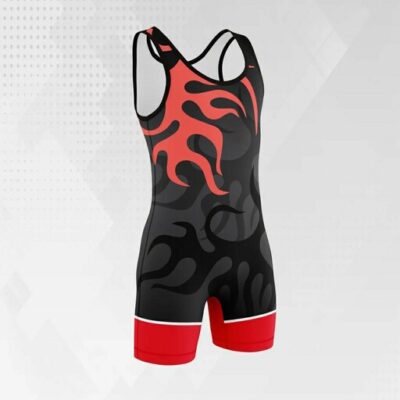 Men's Sleeveless Wrestling Singlet Model Fire