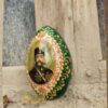 Green Shah Abbasi Pottery Egg - Decorative