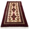 Hand-Knotted Persian Kashmar Mona Runner Rug (Tribal Geometric Medallion) - Red Wool