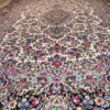 Hand-Knotted Persian Kerman Ladan Rug (Classical Floral Medallion) - Gray Wool