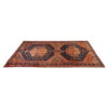 Vintage Persian Ardabil Meshkin Rug (Tribal Geometric Medallion) - Orange Wool