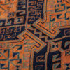 Vintage Persian Ardabil Meshkin Rug (Tribal Geometric Medallion) - Orange Wool