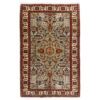 Vintage Persian Ardabil Sana Rug (Tribal Geometric Medallion Pattern) - Copper Wool