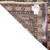 Vintage Persian Ardabil Sevin Runner Rug (Tribal Geometric Medallion) - Cream Silk & Wool