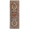 Vintage Persian Ardabil Sevin Runner Rug (Tribal Geometric Medallion) - Cream Silk & Wool