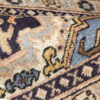Vintage Persian Ardabil Sevin Runner Rug (Tribal Geometric Medallion) - Cream Silk & Wool