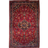 Vintage Persian Kashmar Ghadimi Rug (Traditional Floral Medallion) - Red Wool