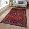 Vintage Persian Kashmar Ghadimi Rug (Traditional Floral Medallion) - Red Wool