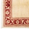Hand-Knotted Persian Yazd Doran Rug (Minimalist Plain Center Bordered) - Cream Wool