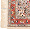 Hand-Knotted Persian Yazd Hoda Rug (Classical Floral Medallion) - Cream Silk & Wool