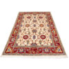 Hand-Knotted Persian Yazd Homeira Rug (Classical Floral Medallion) - Cream Wool