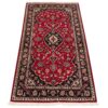 Hand-Knotted Persian Yazd Laki Rug (Classical Floral Medallion) - Red Wool