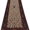Vintage Persian Ardabil Haleh Runner Rug (Tribal Geometric Medallion) - Red Wool