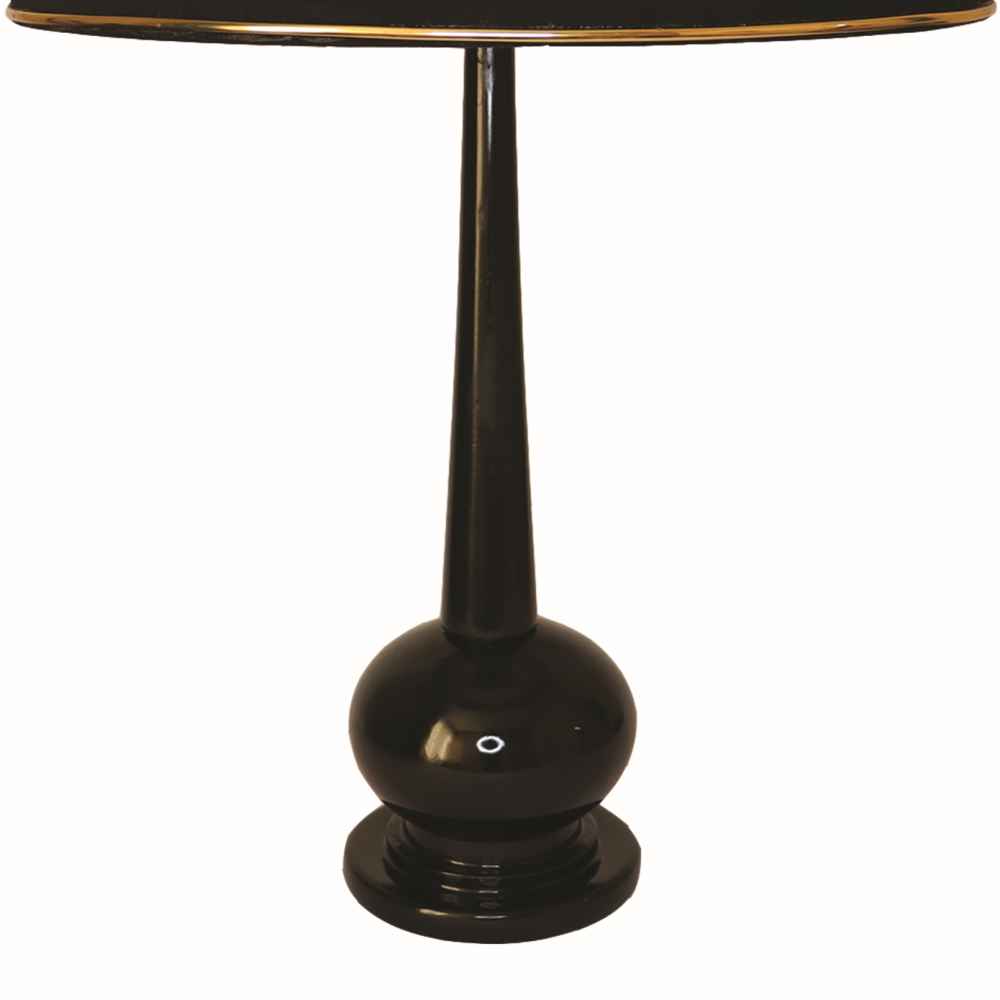 Handcrafted Minimalist Urn-Shaped Wooden Table Lamp