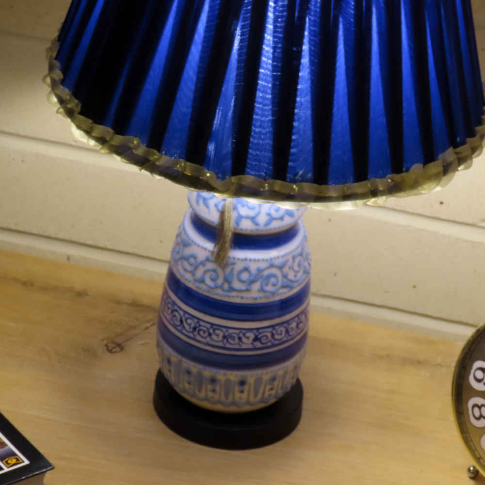 Eclectic Handcrafted Eslimi Ceramic Table Lamp