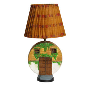 Handmade Ceramic Cottage-Design Sculptural Novelty Table Lamp