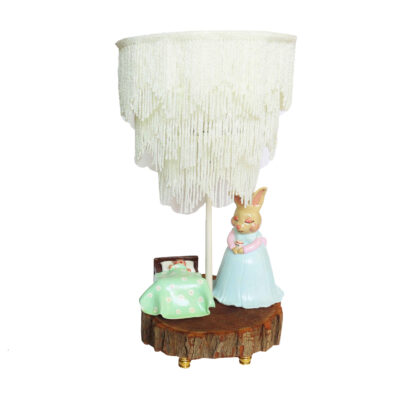 Handmade Ceramic Rabbit Sculptural Novelty Table Lamp