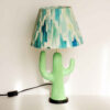 Novelty Table Lamp - Green Ceramic Cactus Design