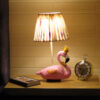 Pink Flamingo Sculptural Novelty Ceramic Table Lamp