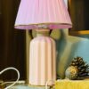 Handcrafted Ceramic Table Lamp - Luna Minimalist Fabric Shade