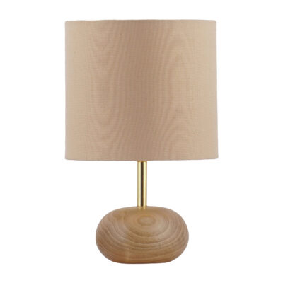 Handcrafted Minimalist Spherical Wooden Table Lamp