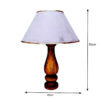 Handcrafted Minimalist Urn-Shaped Wooden Table Lamp with Velvet Shade