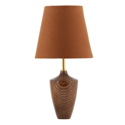 Handcrafted Minimalist Urn-Shaped Wooden Table Lamp