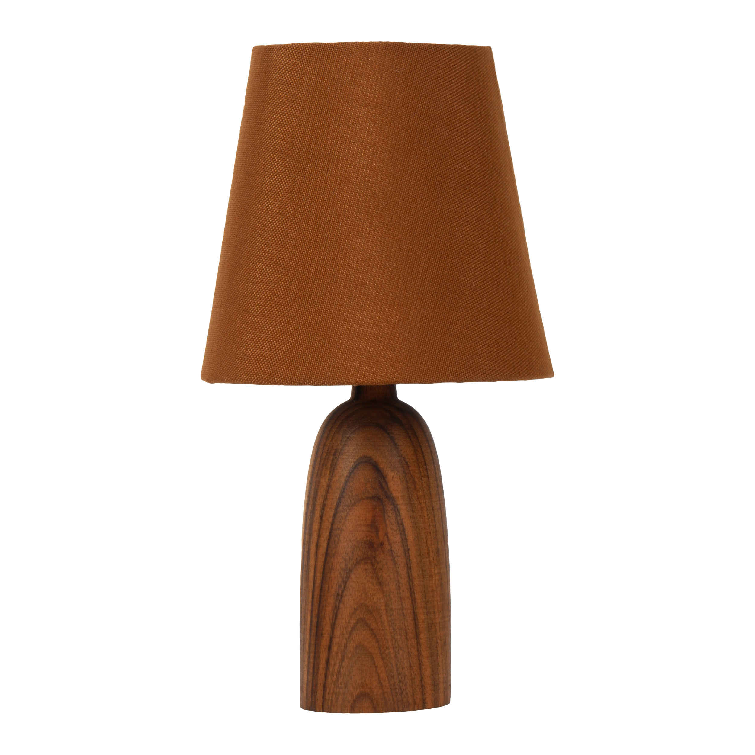 Handcrafted Minimalist Urn-Shaped Wooden Table Lamp