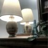 Handcrafted Minimalist Urn-Shaped Wooden Table Lamp