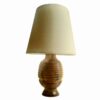 Handcrafted Minimalist Urn-Shaped Wooden Table Lamp