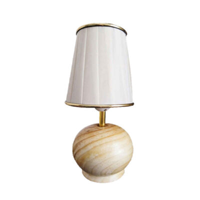 Handcrafted Minimalist Spherical Wooden Table Lamp