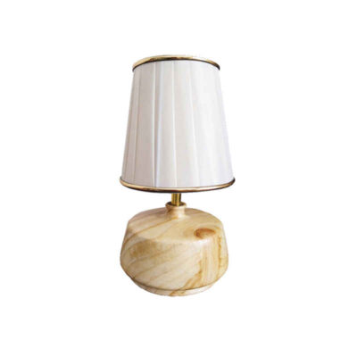 Handcrafted Classic Spherical Wooden Table Lamp