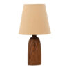 Accent Wooden Table Lamp Handcrafted Cream Mana