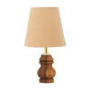 Artisan Minimalist Urn-Shaped Wooden Table Lamp