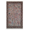 Hand-Knotted Persian Kerman Kiarash Rug (Elegant All-over Floral) - Gray Wool