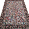 Hand-Knotted Persian Kerman Kiarash Rug (Elegant All-over Floral) - Gray Wool