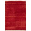 Handwoven Persian Minimalist Gabbeh Rug - Solid Red Wool
