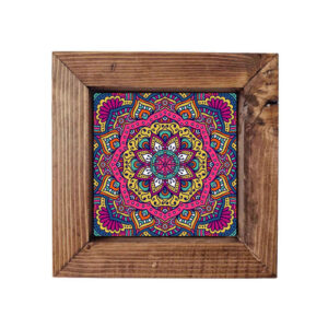 Decorative Persian Framed Ceramic Tile – Eslimi