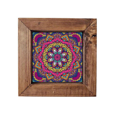 Persian Eslimi Ceramic Wall Art with Traditional Floral Ornament