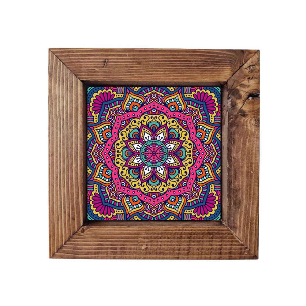 Decorative Persian Framed Ceramic Tile – Eslimi